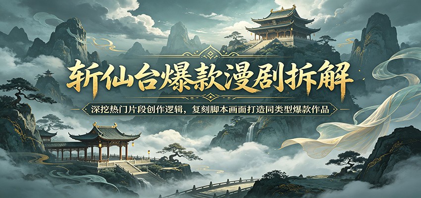 斩仙台爆款漫剧拆解：深挖热门片段创作逻辑，复刻脚本画面打造同类型爆款作品